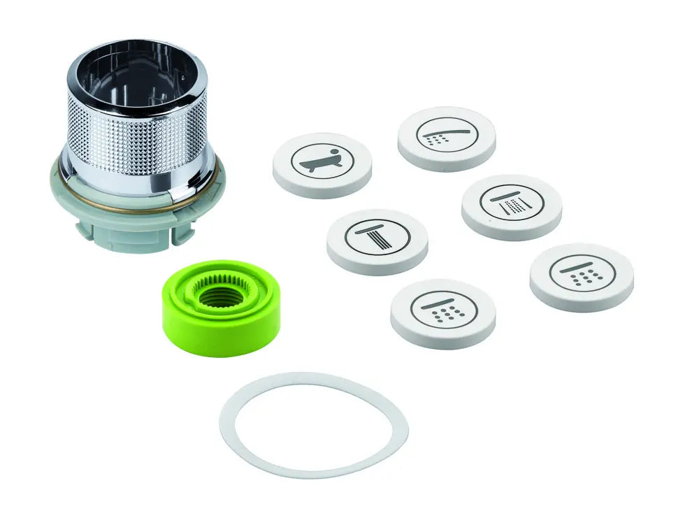 GROHE SmartControl Button Replacement with Icon Caps - StarLight Chrome