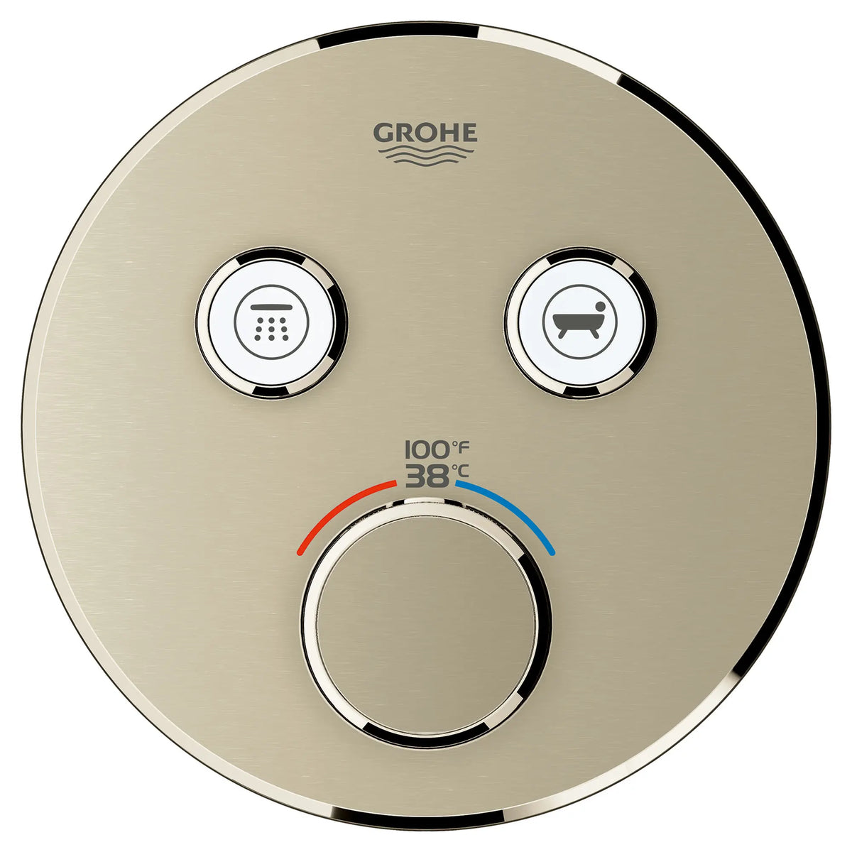 Grohe GRT SMARTCONTROL THM TRIM ROUND 2SC US  Brushed Nickel 29137EN0 - Brushed Nickel