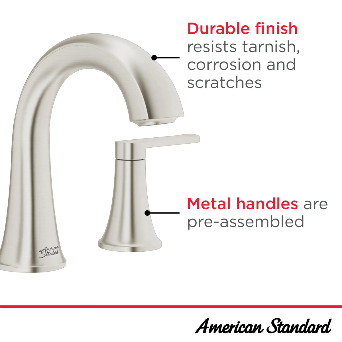American Standard Corsham 8-Inch Widespread 2-Handle Bathroom Faucet 1.2 gpm/4.5 L/min with Lever Handle