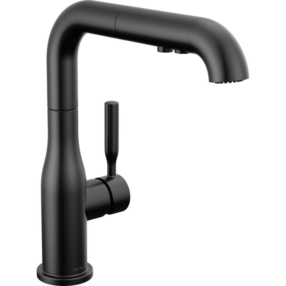 Delta Almari Single Handle Pull-Out Kitchen Faucet - Matte Black