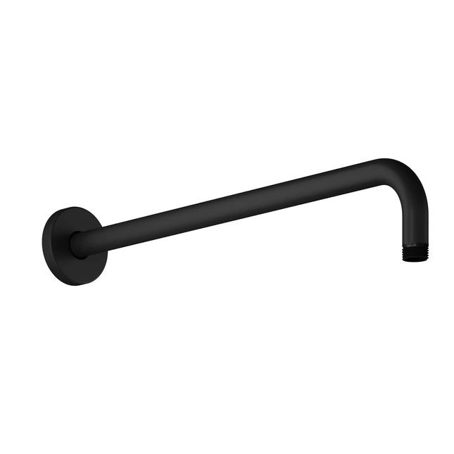 Kalia 421mm (16 9/16'') 90⁰ Wall Arm with Round Flange Matte Black 105008-160 - Plumbing Market