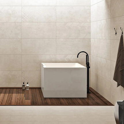 Zitta Bathtub Samos freestanding square 39 3/8" x 39 3/8" x 28 11/16", acrylic, Zitta collection TSM3939FA001 - Plumbing Market