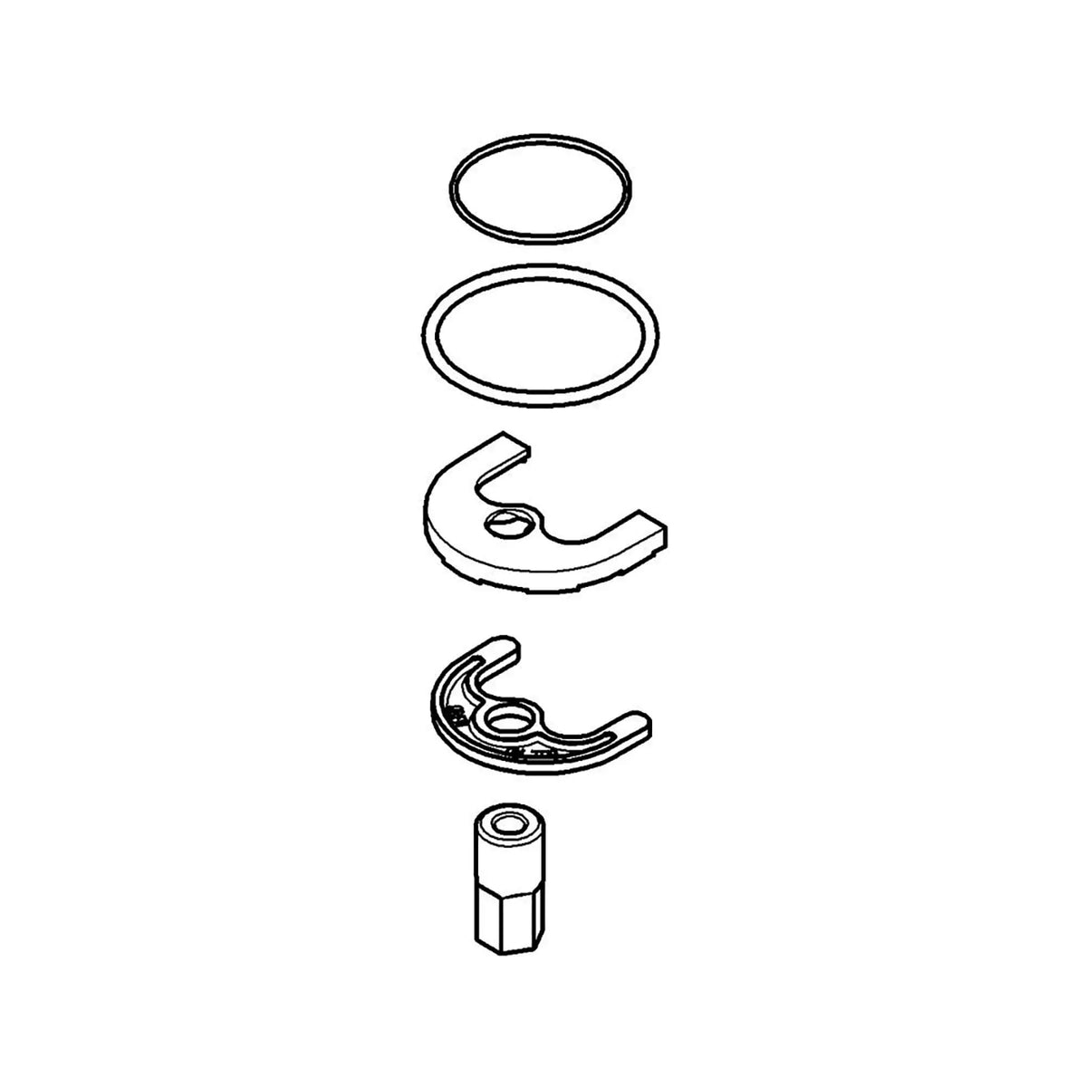 GROHE Shank Mounting Kit 46841_0 - StarLight Chrome