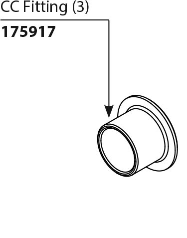 Moen Commercial CC Fitting 175917 in Chrome (175917)