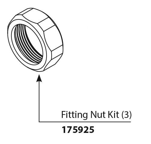 Moen Commercial Fitting Nut Kit 175925 in Chrome (175925)