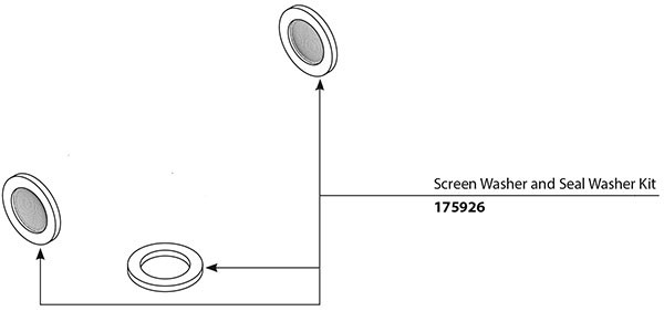 Moen Commercial Screen Washer and Seal Washer Kit 175926 in Chrome (175926)