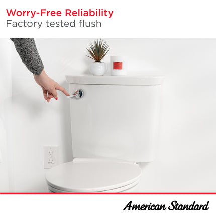 American Standard Colony 3 Two-Piece 1.28 gpf/4.8 Lpf Chair-Height Elongated Toilet Less Seat American Standard