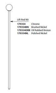 Moen Wynford Lift Rod Kit 179354 in Chrome (179354)