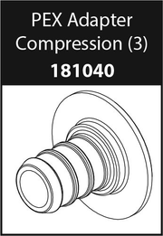 Moen Commercial Pex Adapter Compression 181040 in Chrome (181040)
