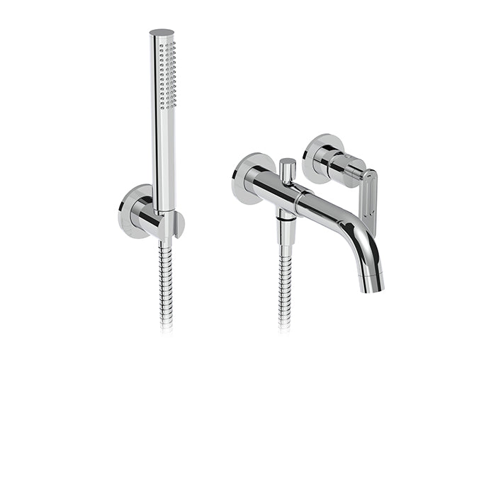 ALT 1840 Wallmount Tub Filler with Handshower 18403 in Polished Chrome