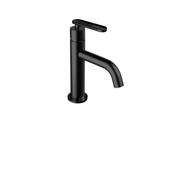 ALT 1840 Single-Hole Lavatory Faucet 18470 in Electro Black, shown with the included lever handle fitted