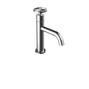 ALT 1840 Single-Hole Lavatory Faucet 18470 in Polished Chrome, shown with the round handle (installed at the factory)