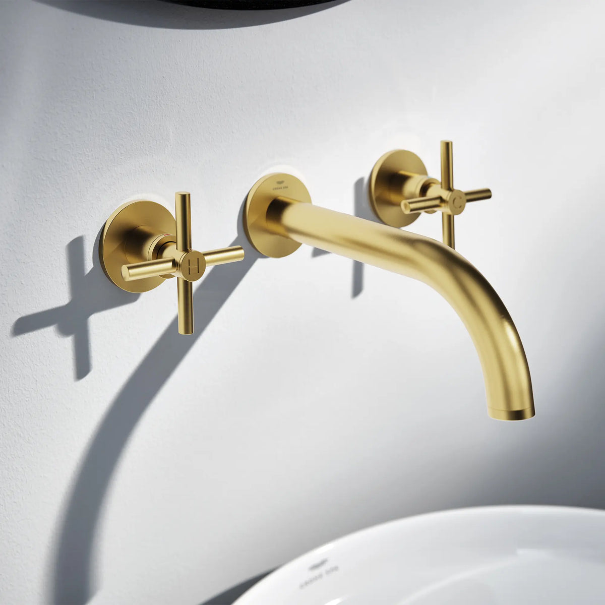 Grohe Atrio Cross Handles Pair of 2 in Brushed Cool Sunrise - Brushed Cool Sunrise