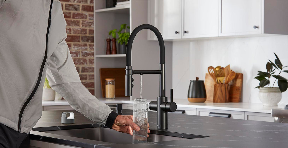 Blanco Catris kitchen faucet installed in a kitchen