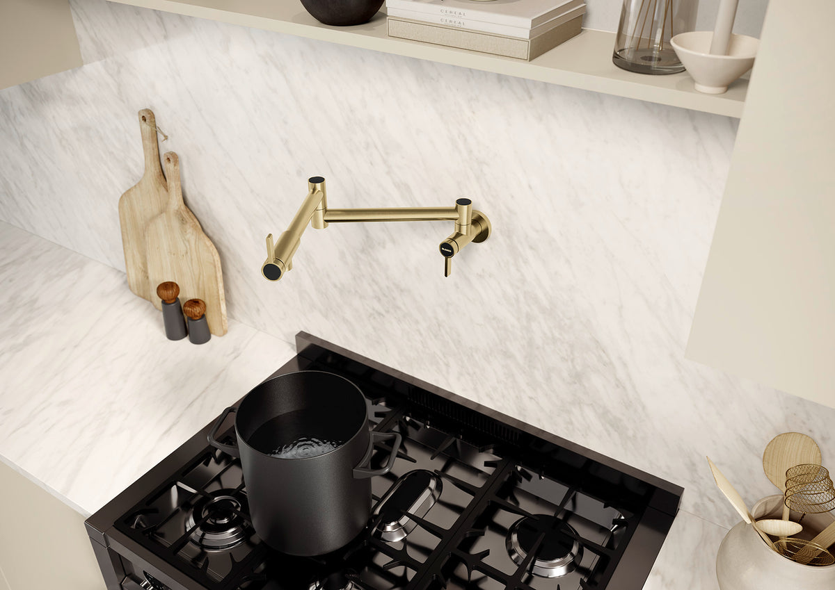 Blanco BLANCOCULINA II pot filler installed in a kitchen