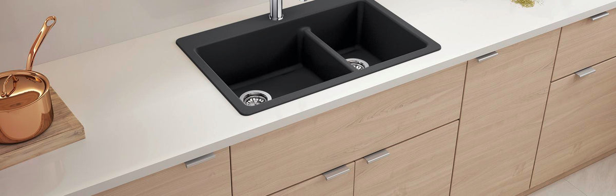 Blanco Liven 21 Single Dual Mount SILGRANIT Kitchen Sink installed