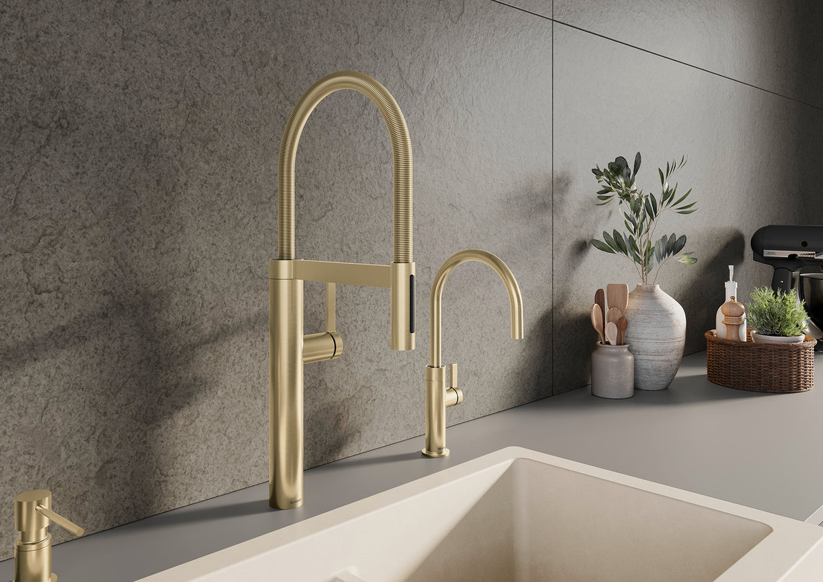 Blanco BLANCOCULINA II beverage faucet installed in a kitchen