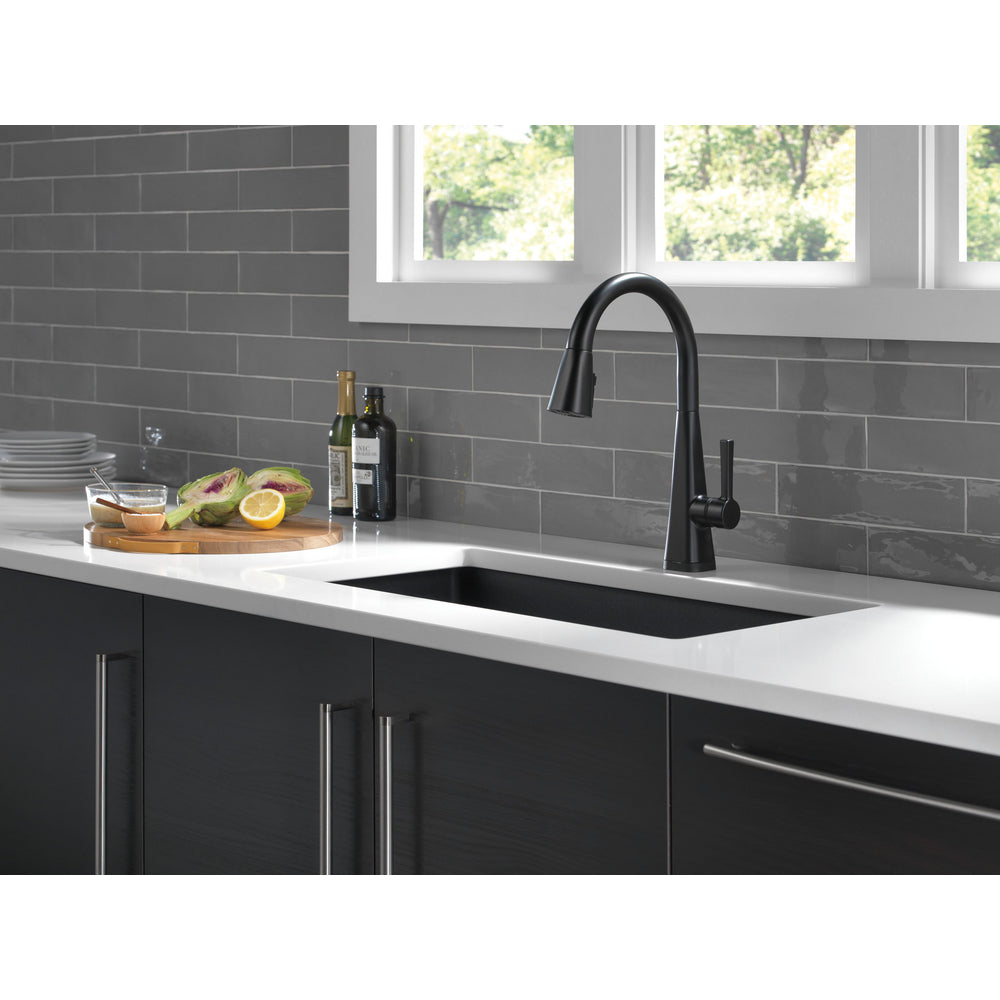 Delta Lenta Touch2O Pull-Down Kitchen Faucet 1L - Matte Black