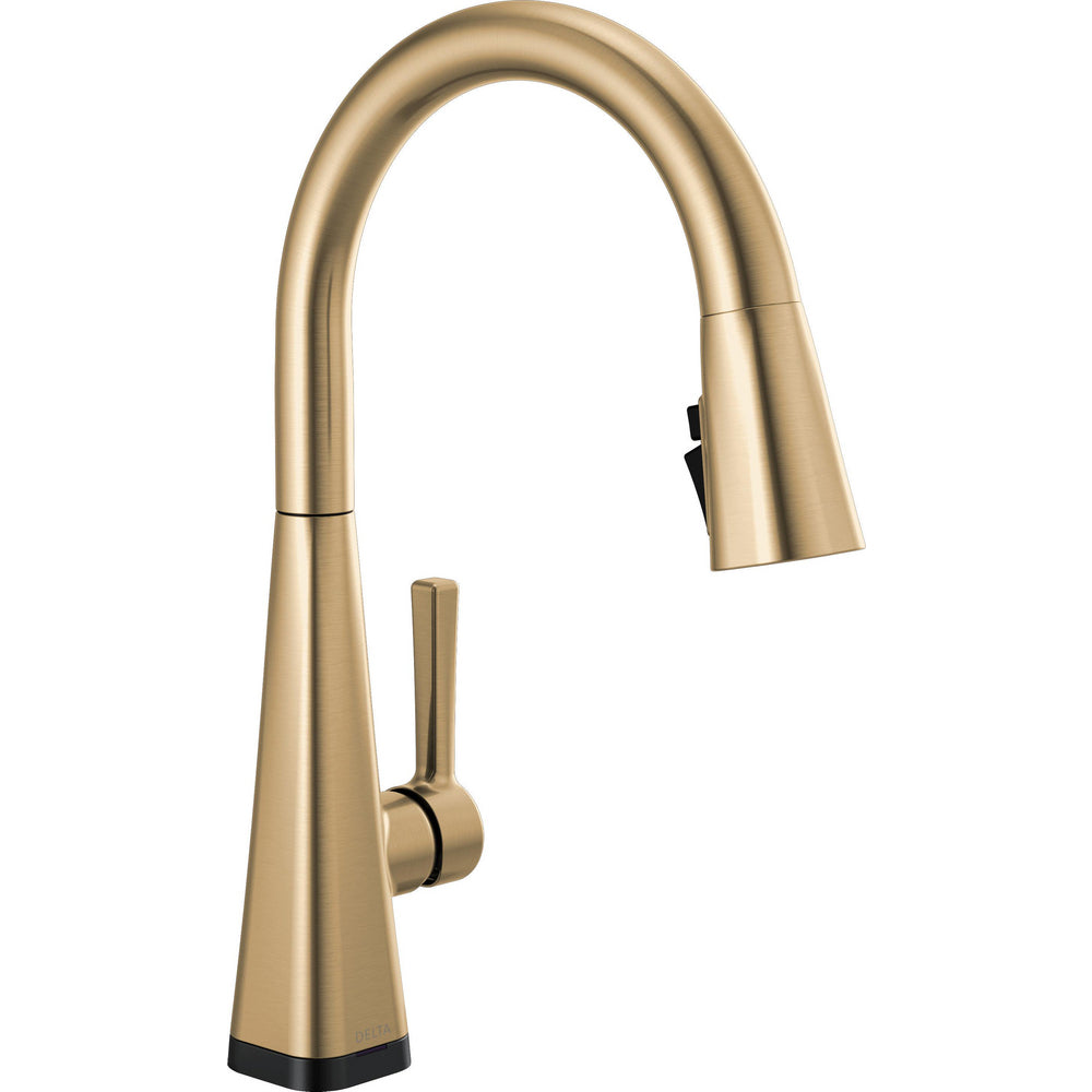 Delta Lenta Touch2O Pull-Down Kitchen Faucet 1L - Champagne Bronze