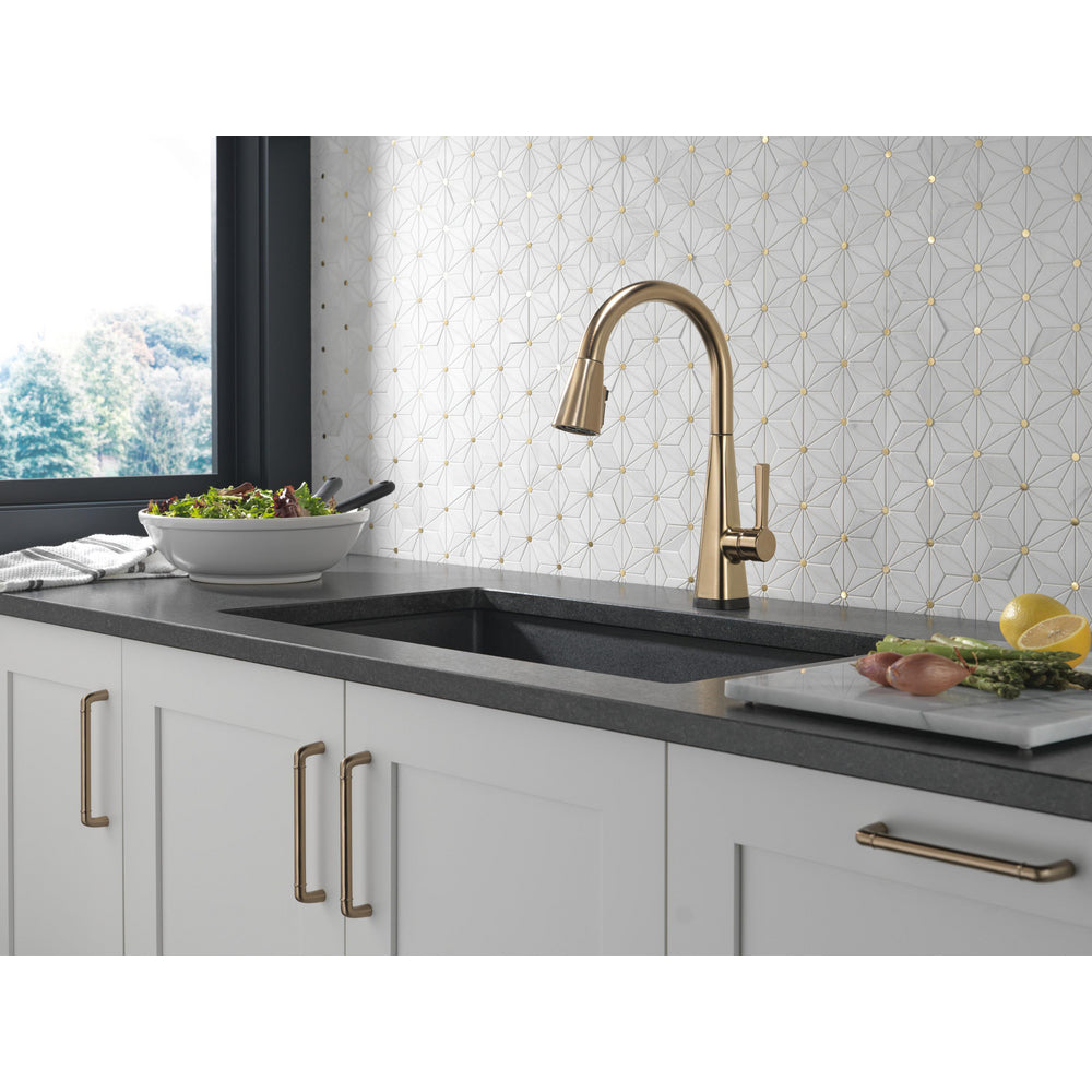 Delta Lenta Touch2O Pull-Down Kitchen Faucet 1L - Champagne Bronze