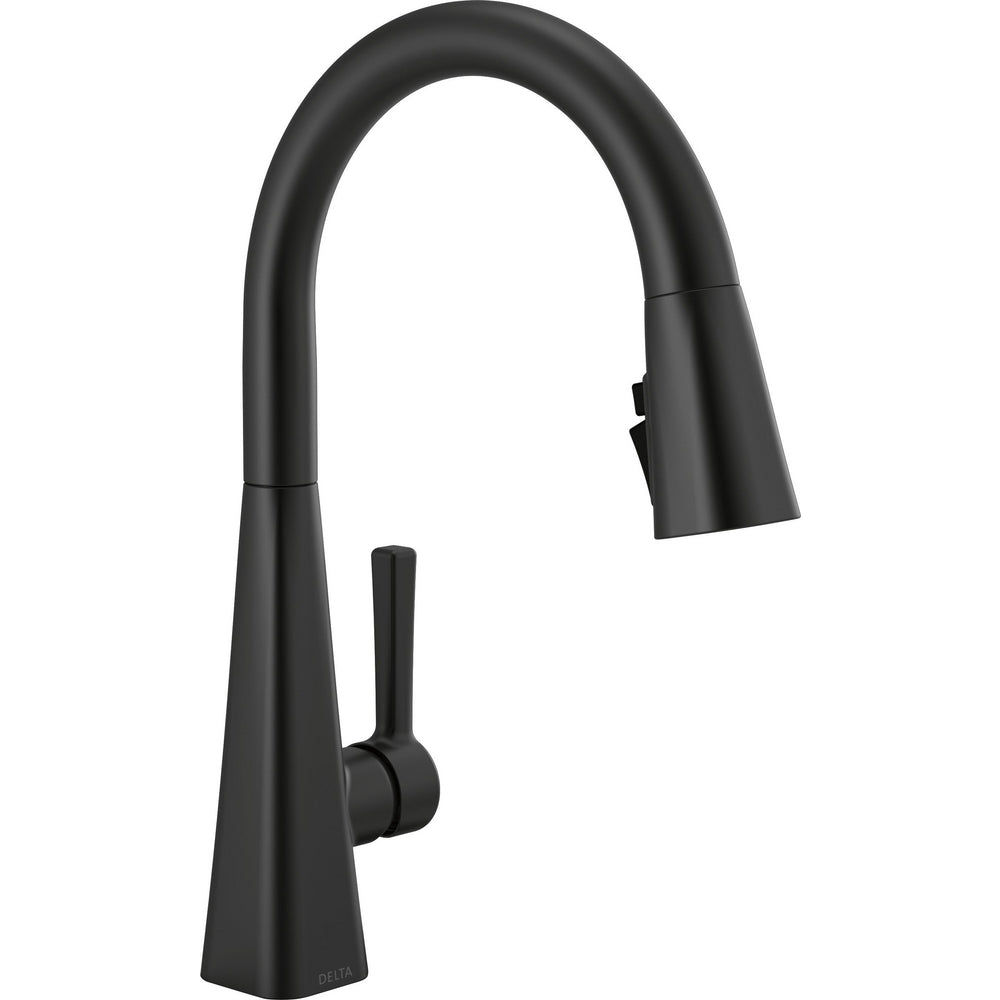 Delta Lenta Single-Handle Pull-Down Kitchen Faucet - Matte Black