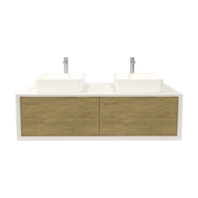 Rubi Marea Vanity White Cabinet / Oak Front RTO1200VAMBLO