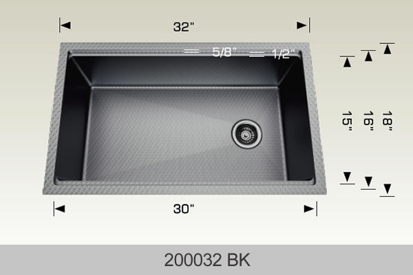 Bosco 230032 32" x 18" Textured Multi-Level Series Multi-Level Kitchen Sink