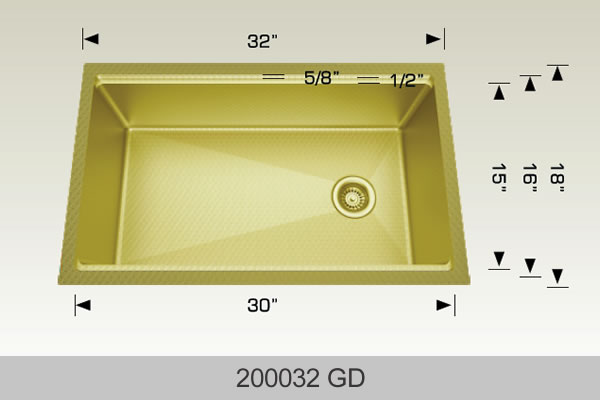 Bosco 230032 32" x 18" Textured Multi-Level Series Multi-Level Kitchen Sink