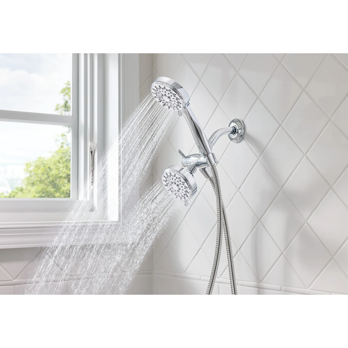 Moen Ignite Five-Function 3 3/4" Diameter Standard Spray Head with Handheld Shower 20016 in Chrome (20016) - view 3