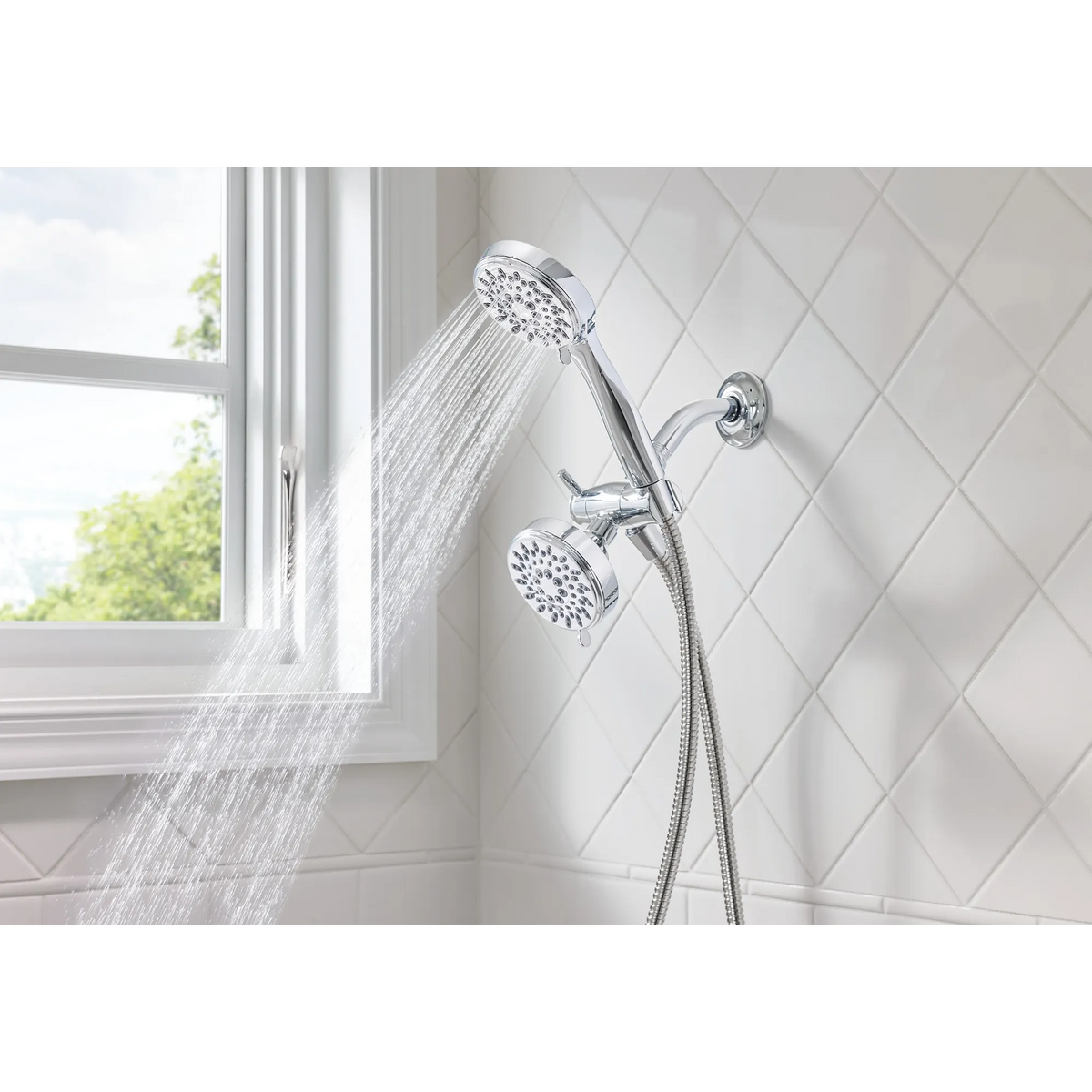 Moen Ignite Five-Function 3 3/4" Diameter Standard Spray Head with Handheld Shower 20016 in Chrome (20016) - view 4