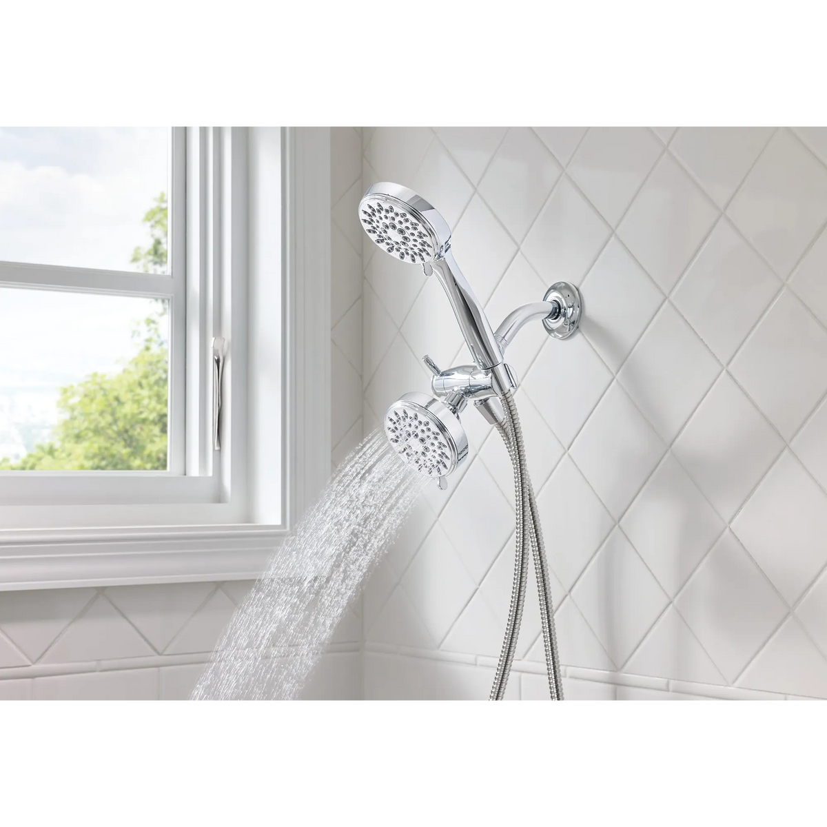 Moen Ignite Five-Function 3 3/4" Diameter Standard Spray Head with Handheld Shower 20016 in Chrome (20016) - view 5