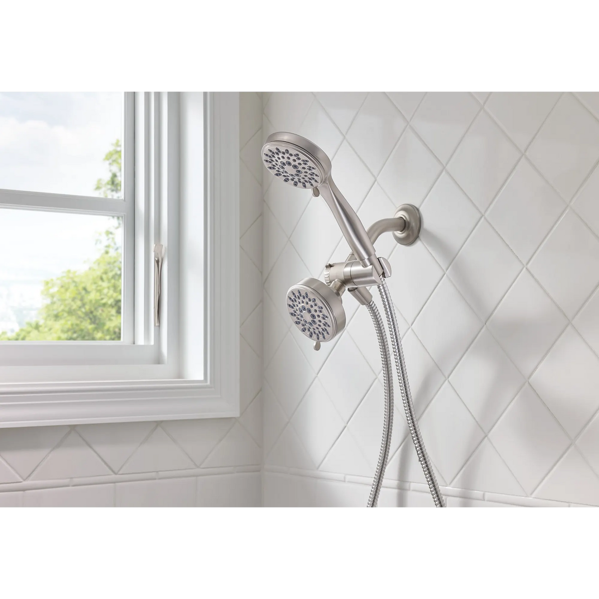 Moen Ignite Five-Function 3 3/4" Diameter Standard Spray Head with Handheld Shower 20016 in Spot Resist Brushed Nickel (20016SRN) - view 2