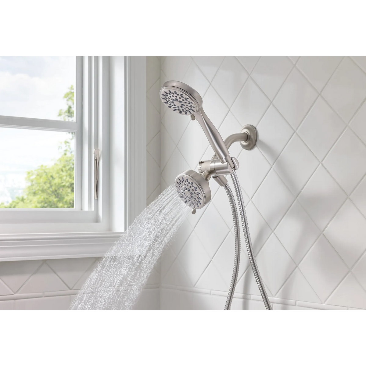 Moen Ignite Five-Function 3 3/4" Diameter Standard Spray Head with Handheld Shower 20016 in Spot Resist Brushed Nickel (20016SRN) - view 5