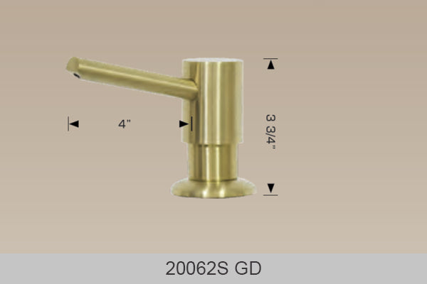 Bosco 20062SGD Soap Dispenser Gold Finish