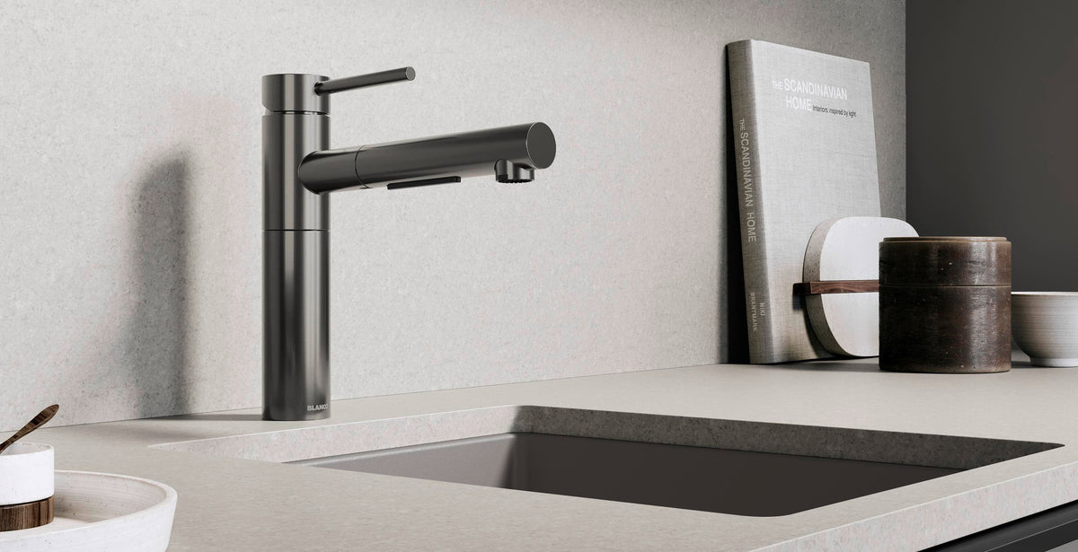 Blanco Alta II bar faucet installed in a kitchen