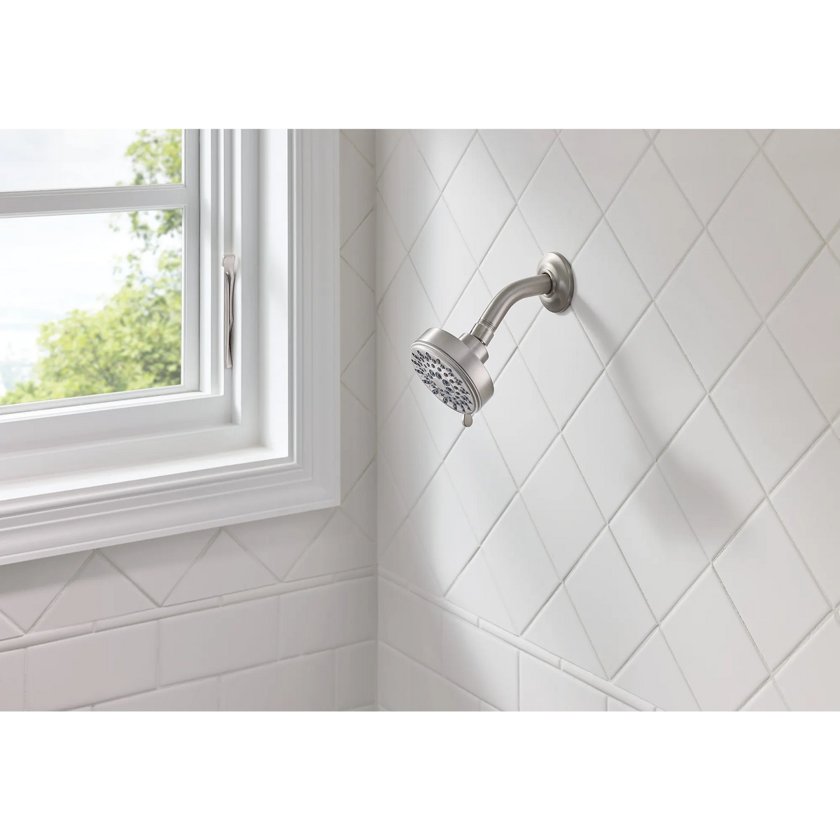 Moen Ignite Five-Function 3 3/4" Diameter Spray Head Wallmount 20090 in Spot Resist Brushed Nickel (20090SRN) - view 2