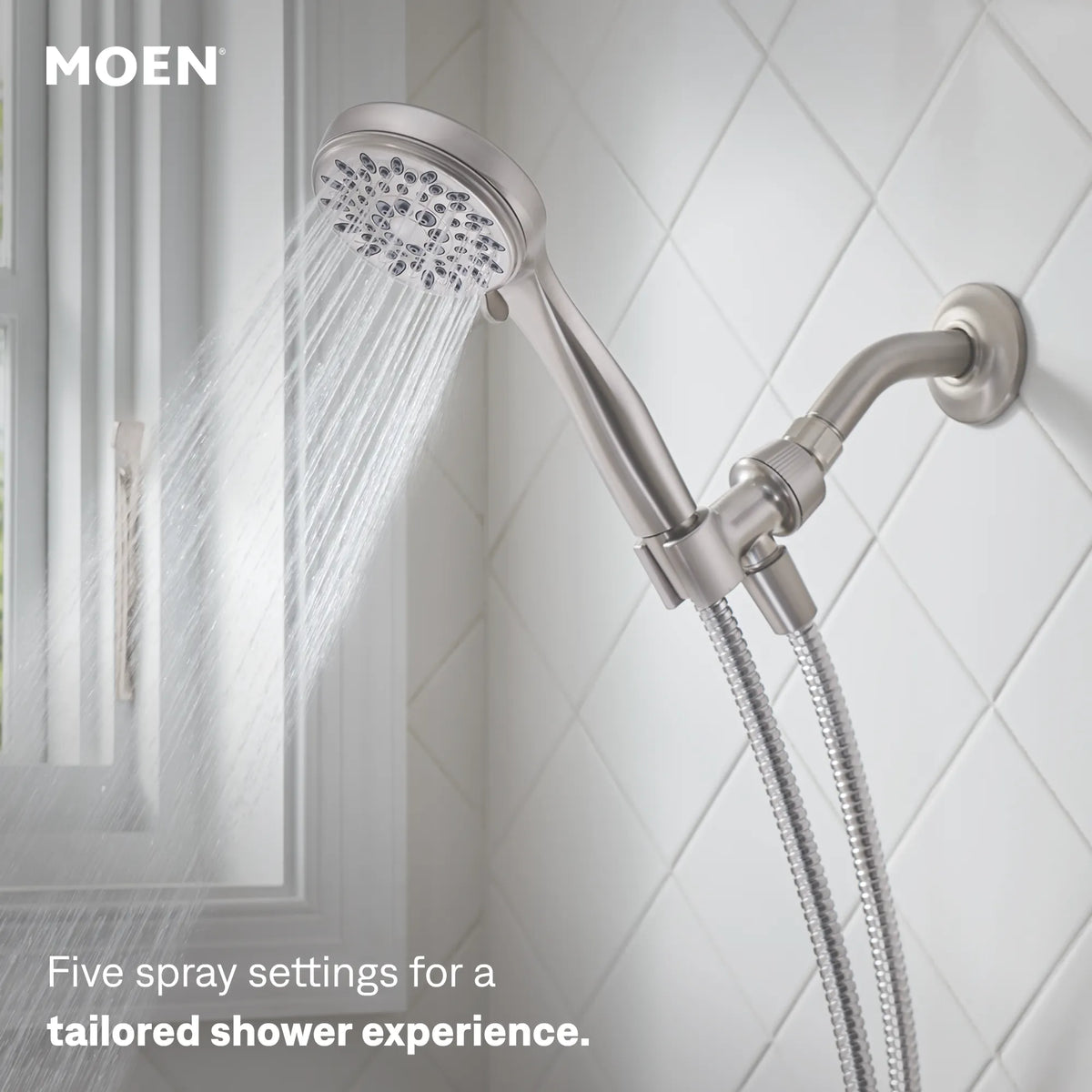Moen Ignite Handheld Shower 20091 in Spot Resist Brushed Nickel (20091SRN) - view 4