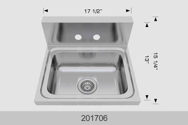 Bosco 201706 17 1/2" x 15 1/4" Hand-Wash Station