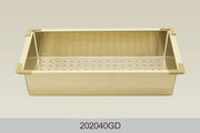 Bosco 202040GD Colander Basket 8" x 17 3/4" x 3 1/2" Gold Finish