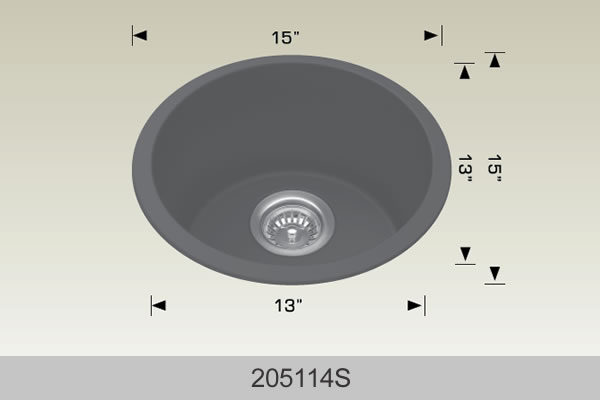 Bosco 205114S 14" x 14" Granite Universal Design Series Kitchen Sink