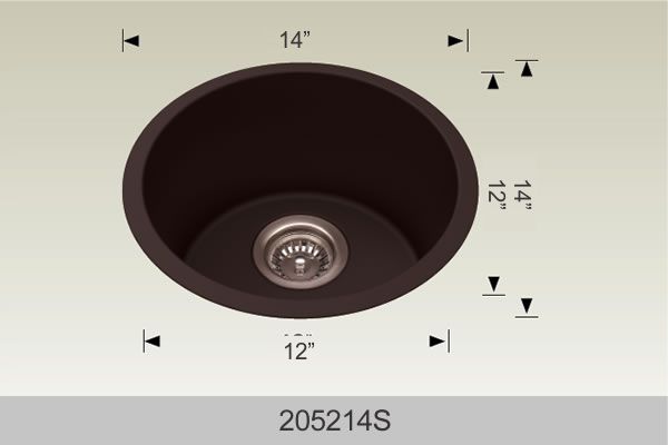 Bosco 205214S 14" x 14" Granite Universal Design Series Kitchen Sink