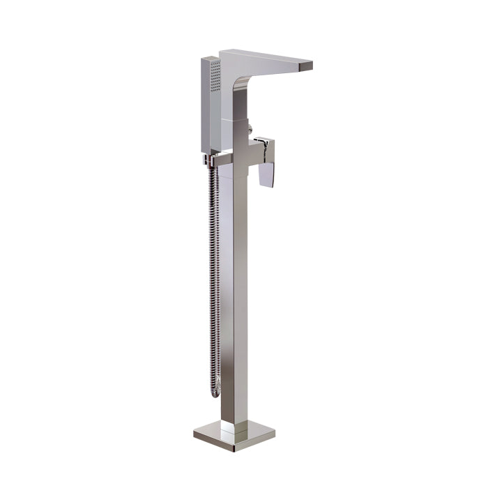 ALT Riga Floormount Tub Filler with Handshower 20787 in Polished Chrome