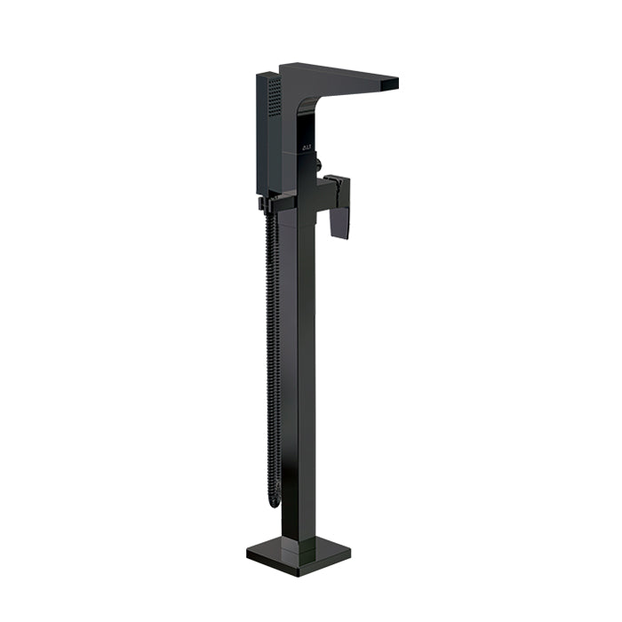 ALT Riga Floormount Tub Filler with Handshower 20787 in Electro Black