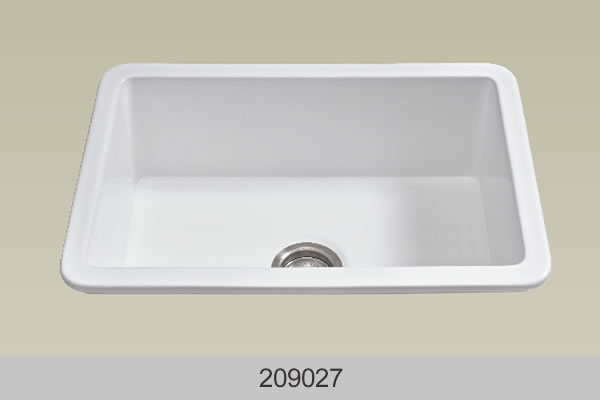 Bosco 209027 26 5/8" x 18 3/4" Fireclay Apron Series Apron Kitchen Sink