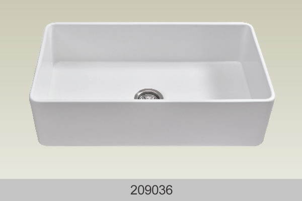 Bosco 209036 35 5/8" x 18" Fireclay Apron Series Apron Kitchen Sink