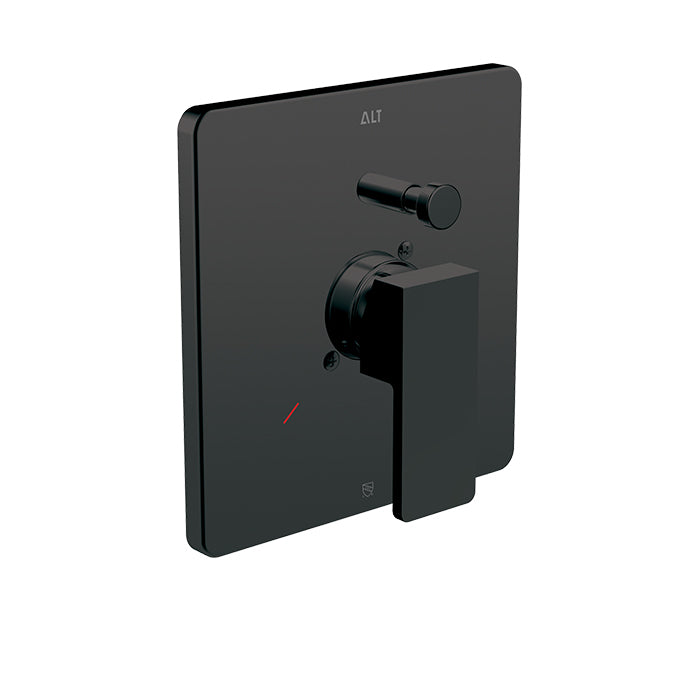 ALT Riga Trim Set for Pressure Balance Valve with Diverter 20921 in Electro Black