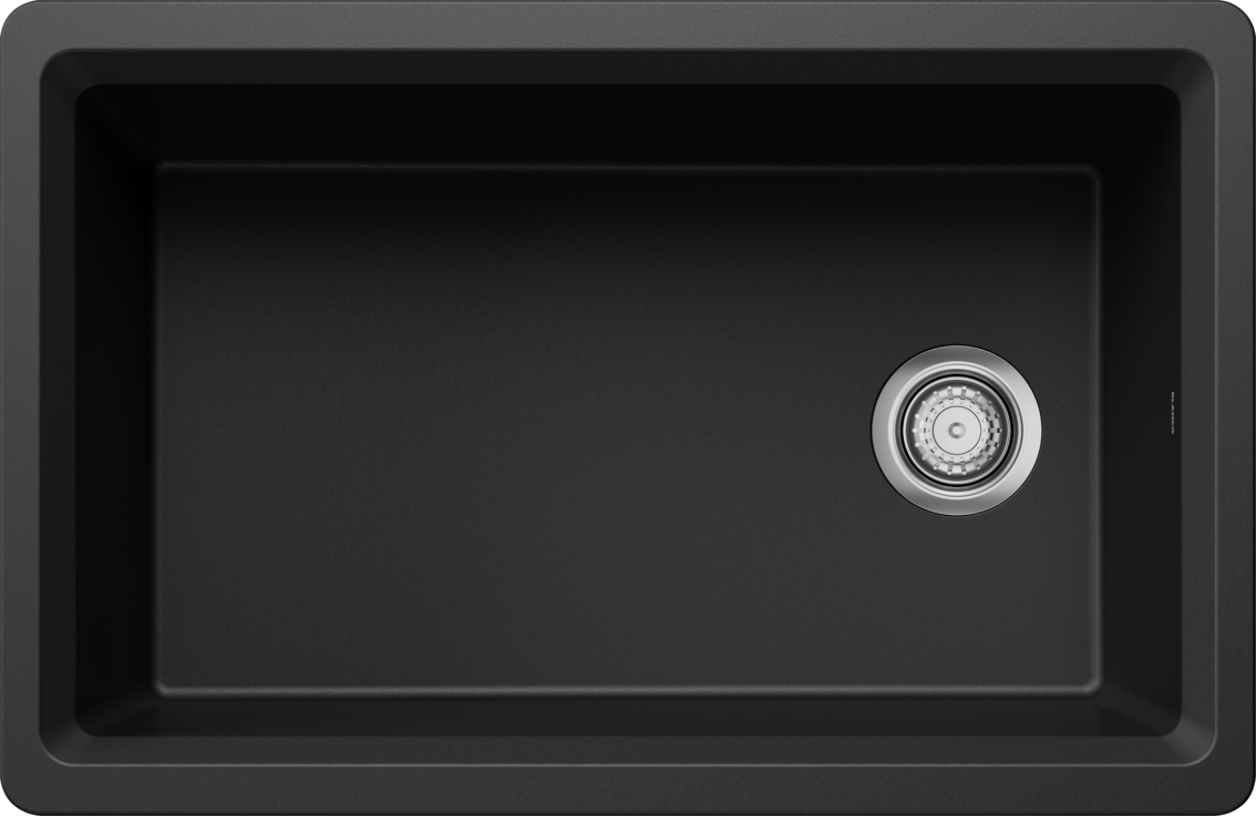 Blanco Inteos 30 Undermount Workstation Sink (Sink Only) in Coal Black