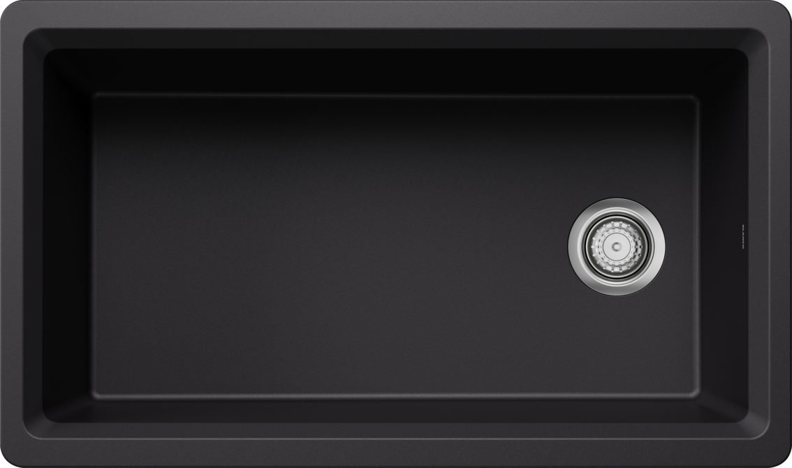 Blanco Inteos 33 Undermount Workstation Sink (Sink Only) in Coal Black