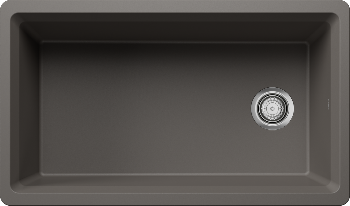 Blanco Inteos 33 Undermount Workstation Sink (Sink Only) in Volcano Gray