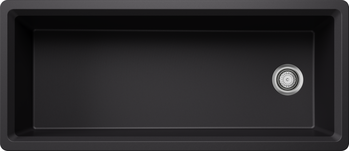 Blanco Inteos 45 Undermount Workstation Sink (Sink Only) in Coal Black